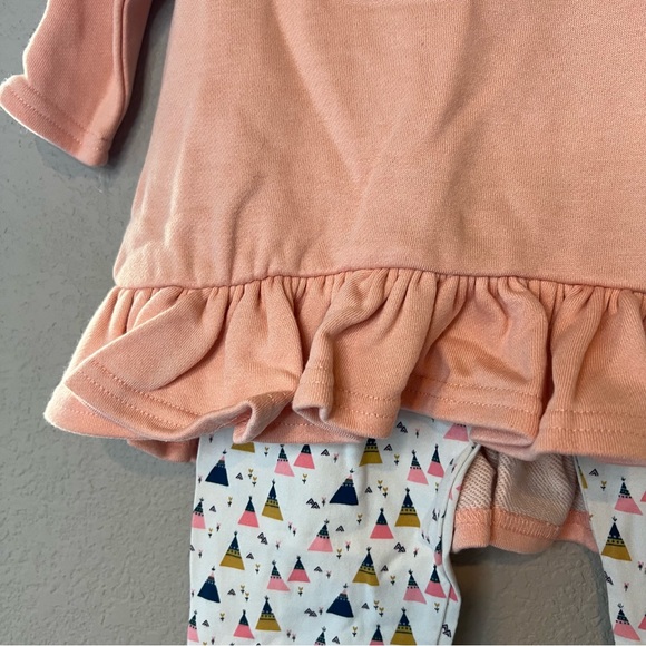 Pippa & Julie 2PC Set, Peach Ruffle Sweater w/ Teepee Leggings, Size 6X, NWT!! - Picture 3 of 4